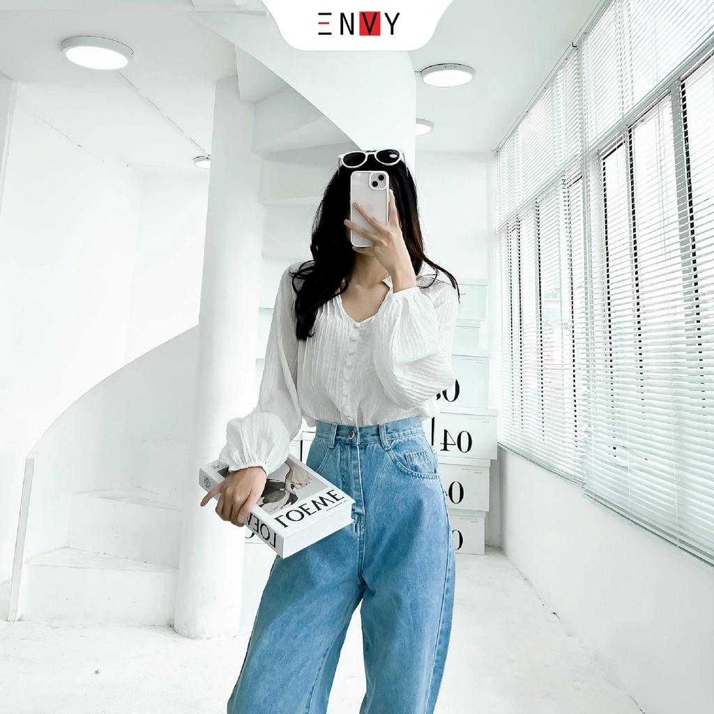 Quần jean baggy nữ ENVY J53 lưng cao tôn dáng