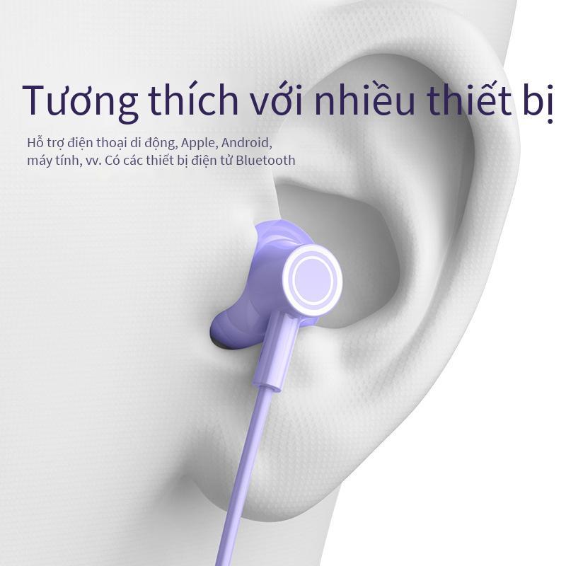 Ưu đãi tai nghe bluetooth cao cấp không dây treo cổ card màn hình kỹ thuật số chơi game đeo cổ karaoke thể thao cho Huawei Apple