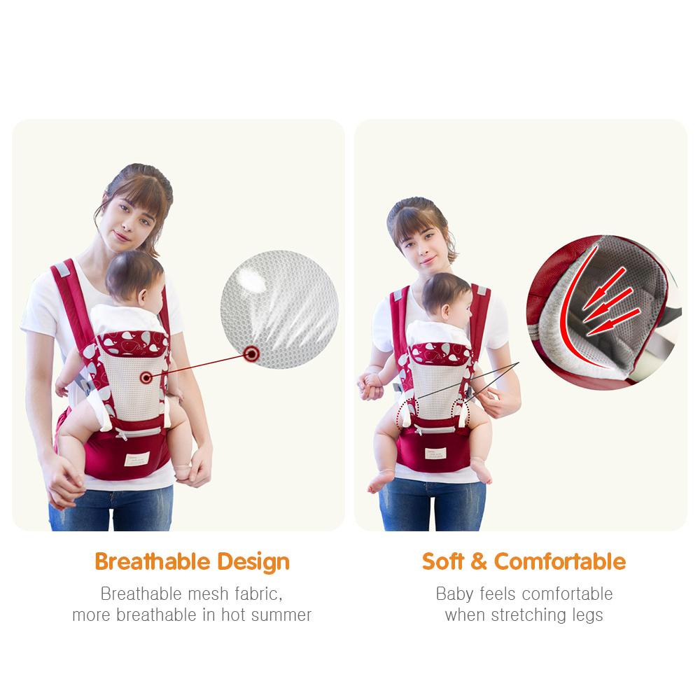 Ergonomic Em Bé Với Hông Ghế Ngồi Cho Trẻ Sơ Sinh Trẻ Em Bé Hipseat Sling Mặt Trước Kangaroo Quấn Bé Tàu Sân Bay Cho Bé 0-36 Tháng