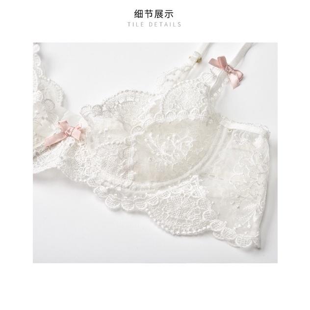 Bralette Set + Đai Eo Nối Đùi Sexy - Nội Y Ren Cao Cấp Gợi Cảm