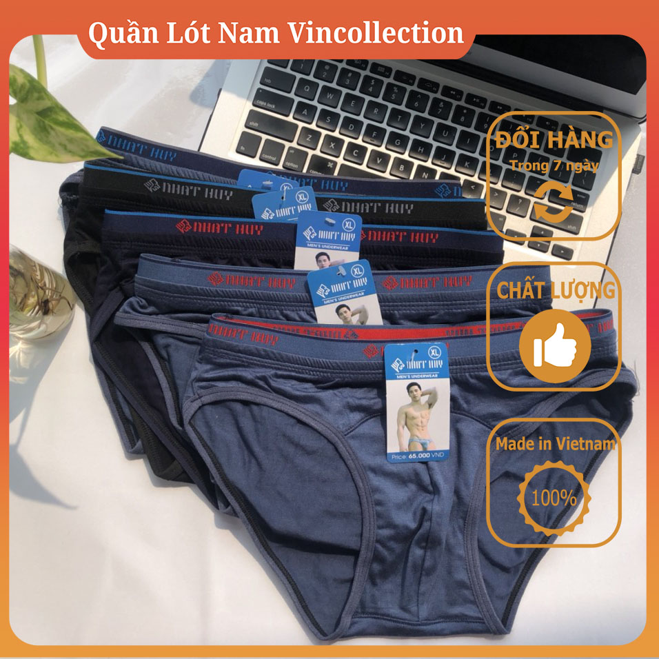 |Combo 8| Quần Lót Nam Chéo Nhật Huy Cotton Co Giãn 4 Chiều Cao Cấp Underwear Men quần tam giác nam sexy lọt khe cho con trai - Quần Lót Nam Vincollection  