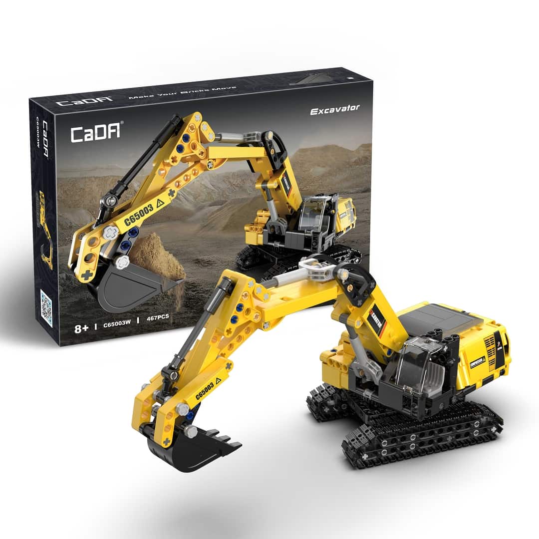 Đồ chơi lắp ráp, xếp hình mô hình tĩnh Máy xúc Excavator - CADA C65003W