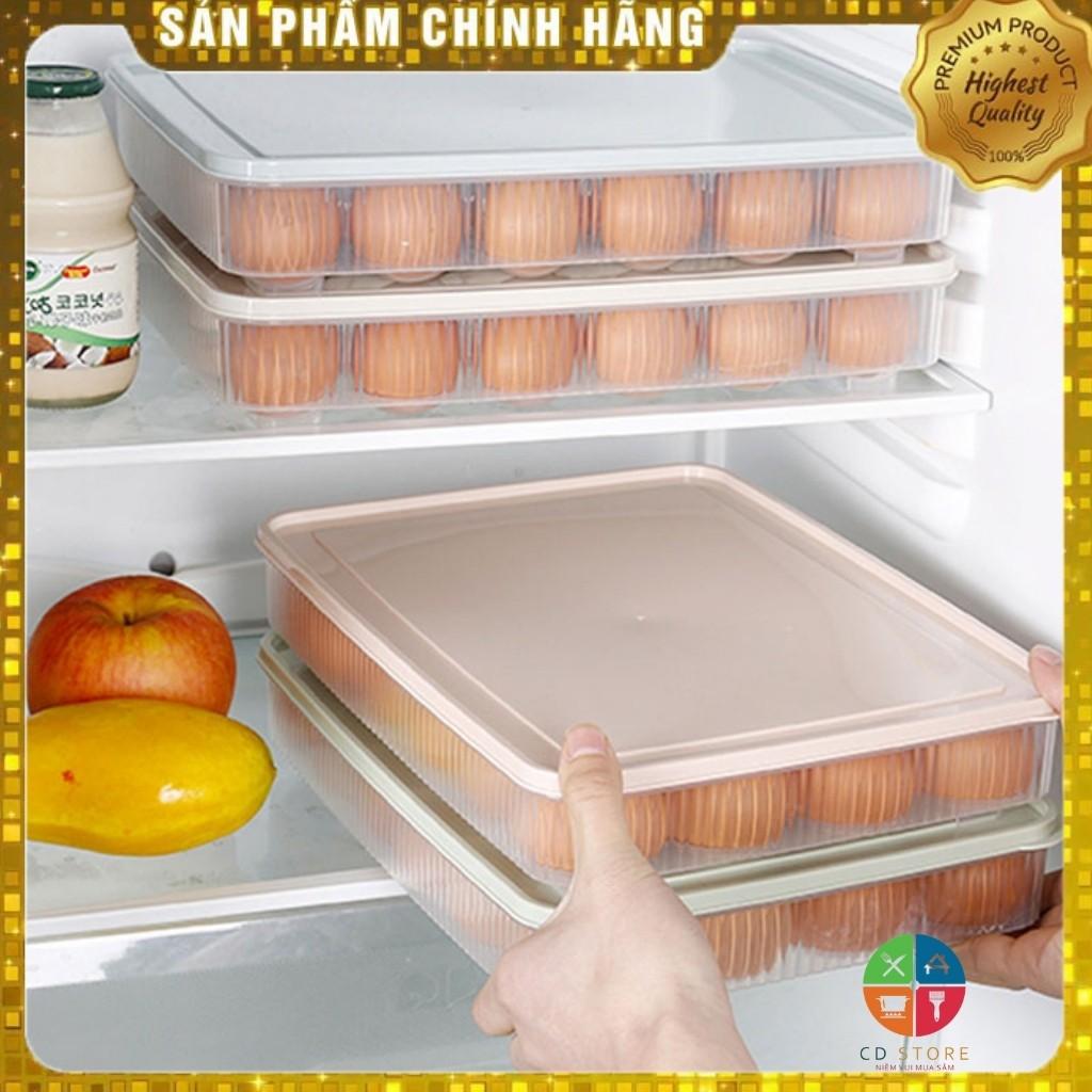 Hộp Đựng Trứng 24 Quả Có Nắp Bảo Quản Lạnh Việt - Nhật Cao Cấp Chắc Chắn