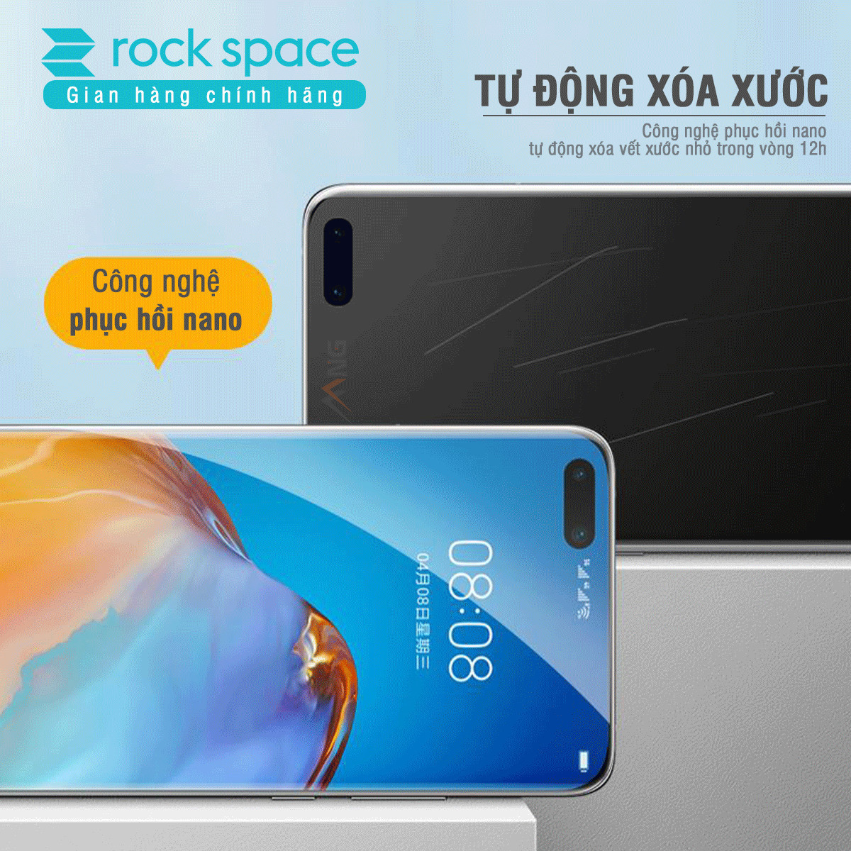 Miếng dán dẻo cường lực PPF công nghệ cao Rockspace được phủ nano chống nướng dành cho mọi loại máy, dán mặt trước, sau,full máy - Hàng chính hãng