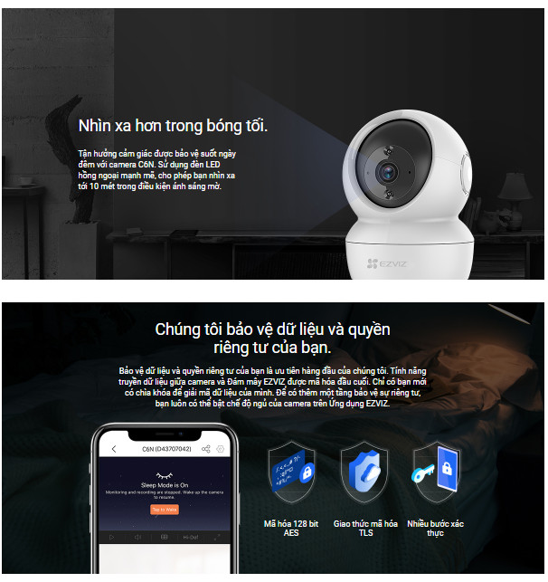 Camera IP Wifi Trong Nhà EZVIZ C6N 4MP 2K - Hàng Chính Hãng