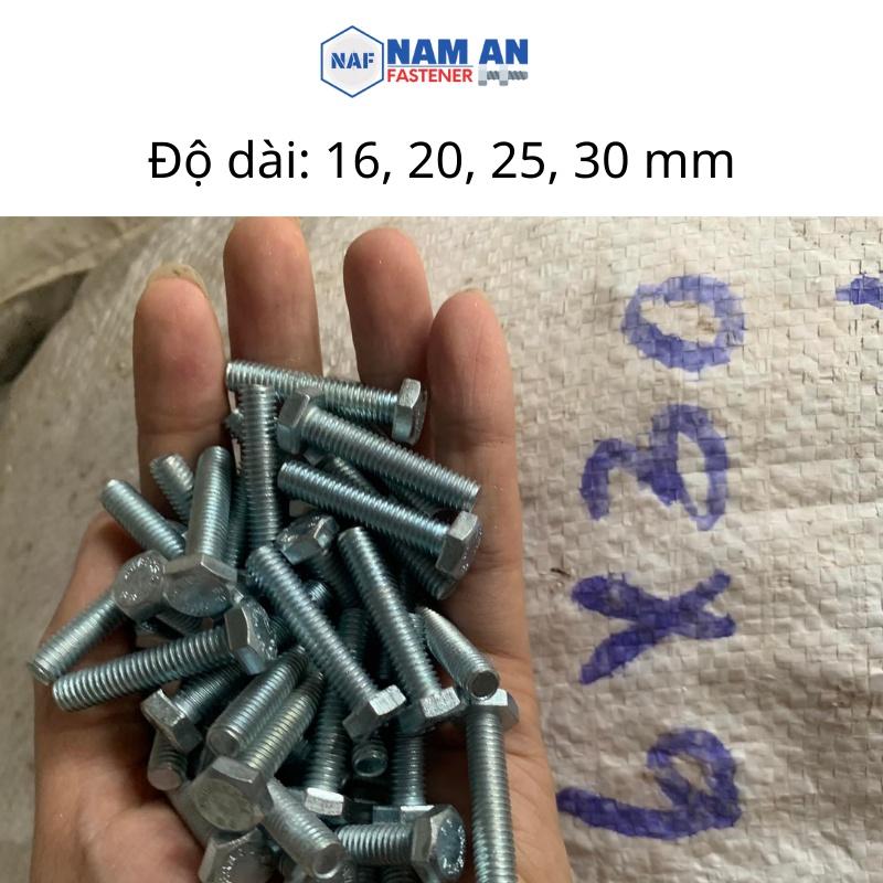 300 con Bulong M6 cấp bền 8.8, bu lông lục giác M6, bu lông 8.8, chiều dài 16, 20, 25, 30mm. Màu: Đen, Vàng, Trắng