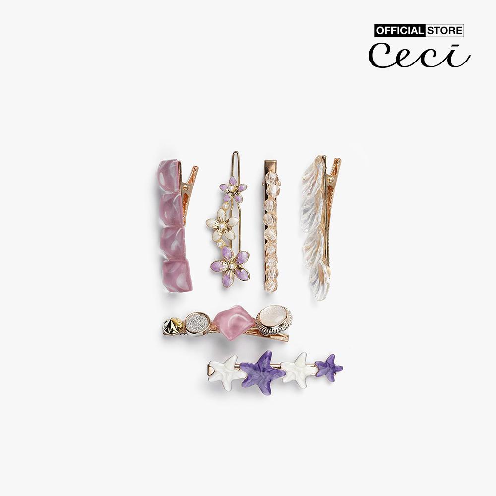 CECI - Pack 6 kẹp tóc nữ kim loại dáng dài thời trang CC6-01000057-24