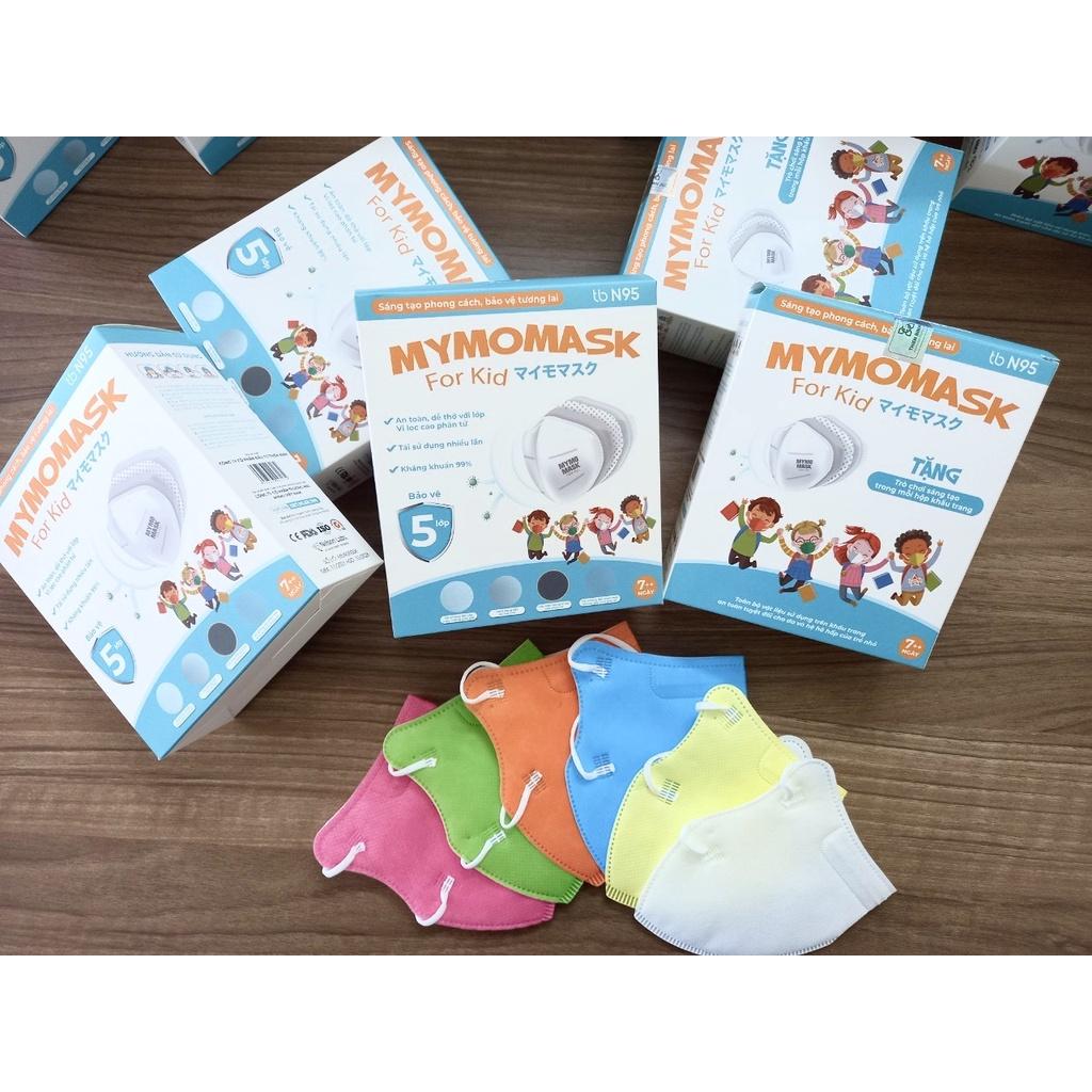 Khẩu trang trẻ em Mymo Mask N95 for kids X2 lớp vi lọc cao phân tử kháng khuẩn 99%