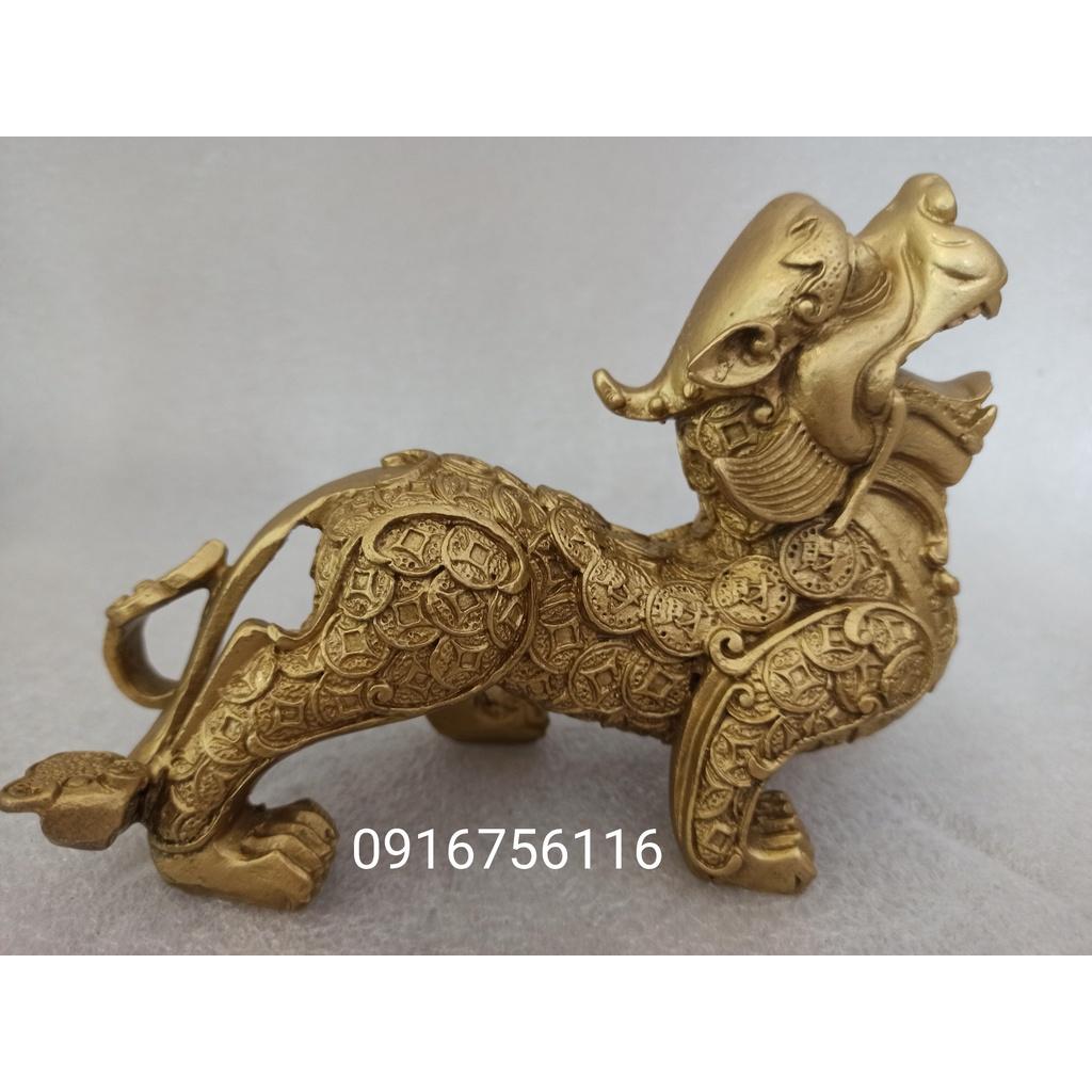 Đôi Tỳ hưu bằng đồng cỡ trung, tỳ hưu phong thủy chiêu Tài hút Lộc NHƯ Ý