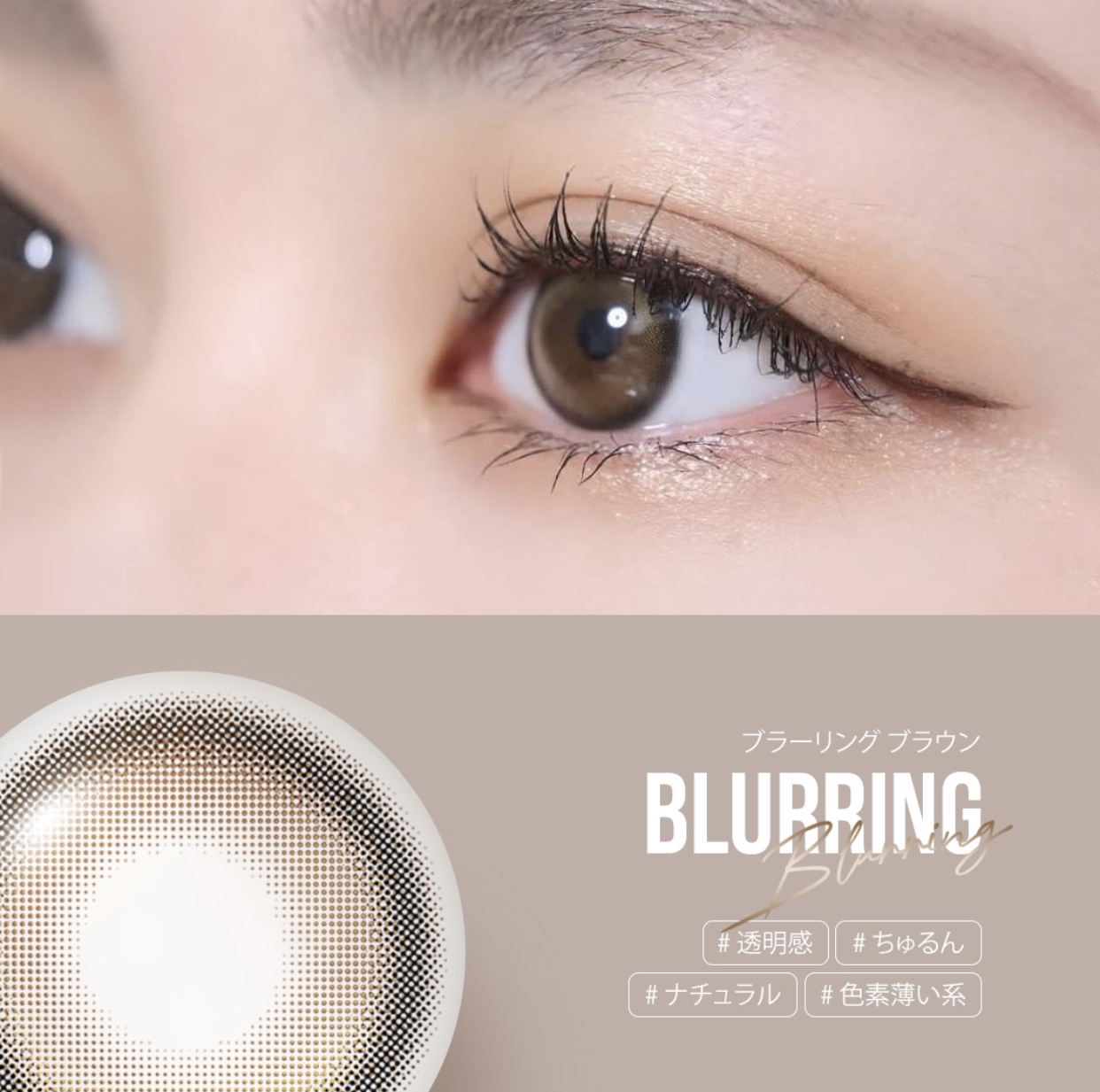 ￼Kính Áp tròng Blurring Brown 14.2mm - FAIRY SHOP CONTACT LENS độ cận 0 - 7 chất liệu MPC POLYMER cho mắt thở