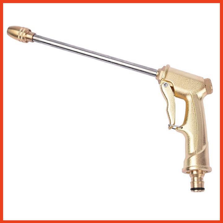 Bộ dây vòi xịt nước rửa xe, tưới cây . tăng áp 3 lần, loại 15m 206701-2 đầu đồng,cút,nối nhựa vàng