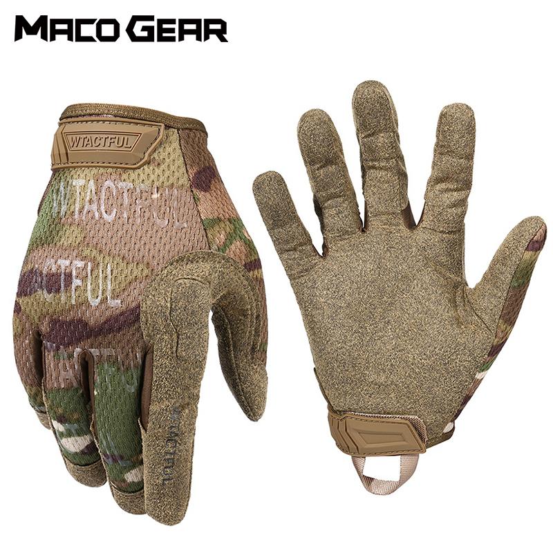 Găng Tay Chiến Thuật Quân Sự Quân Đội Full Ngón Nam Airsoft Đạp Xe Thể Thao Cắm Trại Huấn Luyện Đi Xe Đạp Bóng Sơn Nhẹ Camo