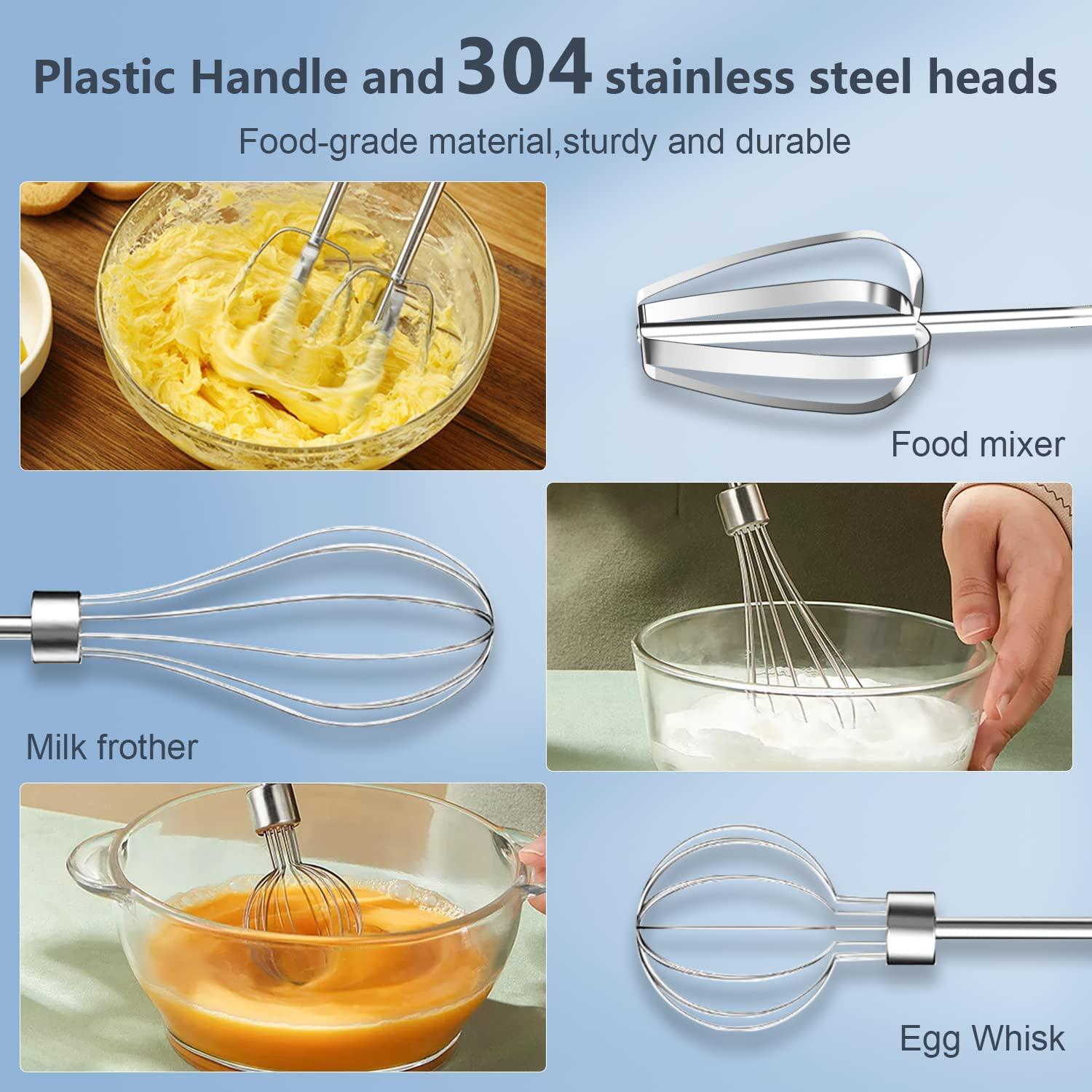 Máy đánh trứng điện không dây, Máy đánh trứng điện, 3 máy đánh 3 tốc độ có thể điều chỉnh