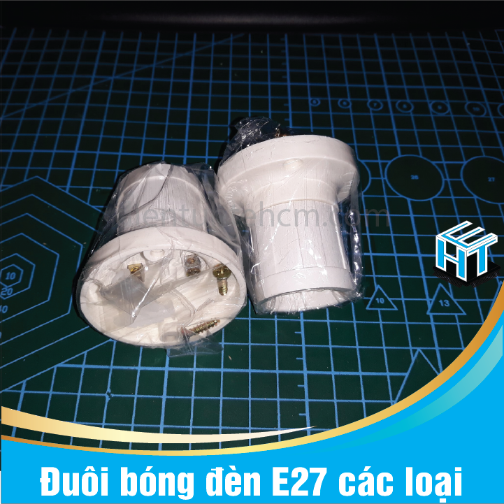 Đuôi bóng đèn E27 các loại - Đuôi thằng E27 - Set 2 cái