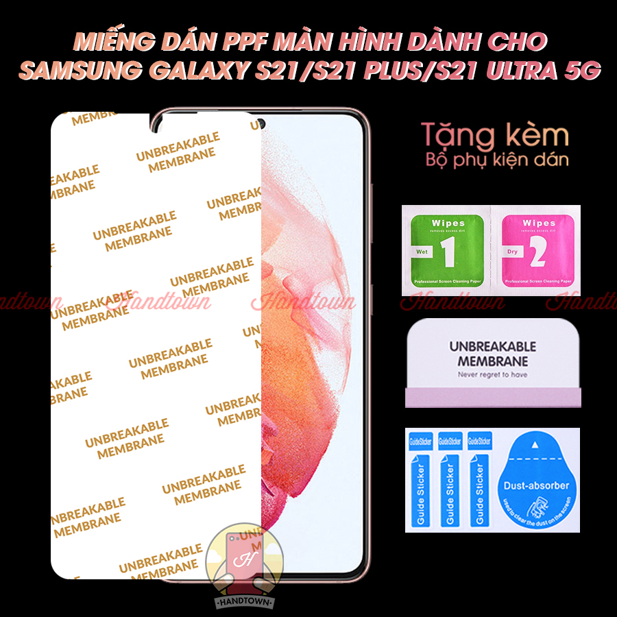 Miếng dán PPF Mặt Trước Màn Hình Dành Cho Samsung Galaxy S21 5G/ S21 Plus 5G/ S21 Ultra 5G- Hàng Chính Hãng