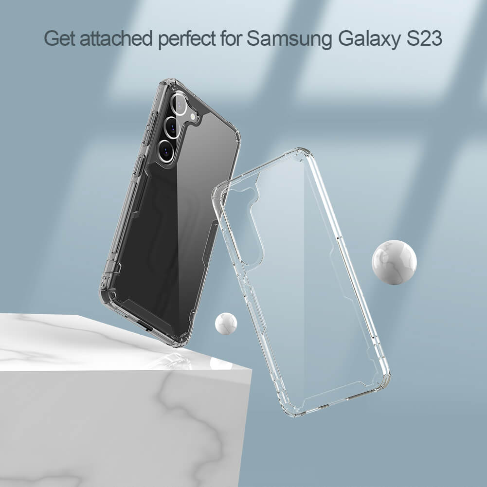Ốp lưng TPU chống sốc cho Samsung Galaxy S23 / S23 Plus / S23 Ultra hiệu Nillkin Nature TPU Pro Case - hàng nhập khẩu