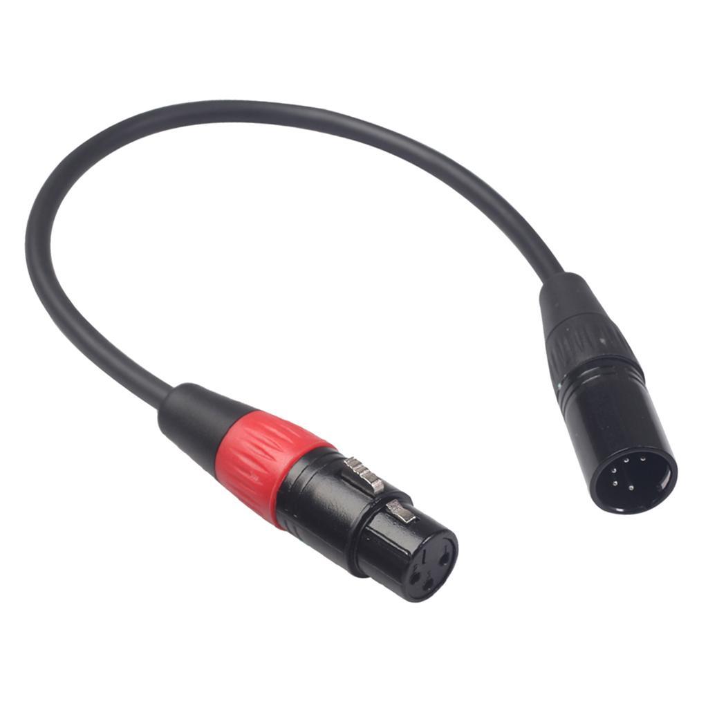 3 Pin Female to 5 Pin Male Cable XLR Camera Stereo Audio Transfer