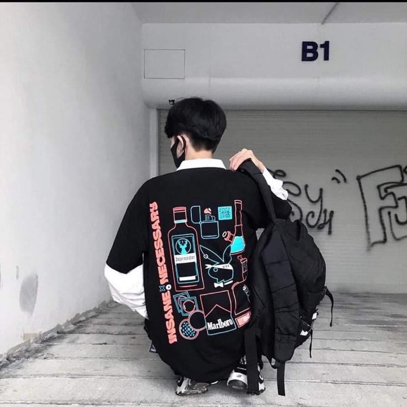 Áo Thun UNISEX Nam Nữ Tay Lửng From Rộng Giá Rẻ