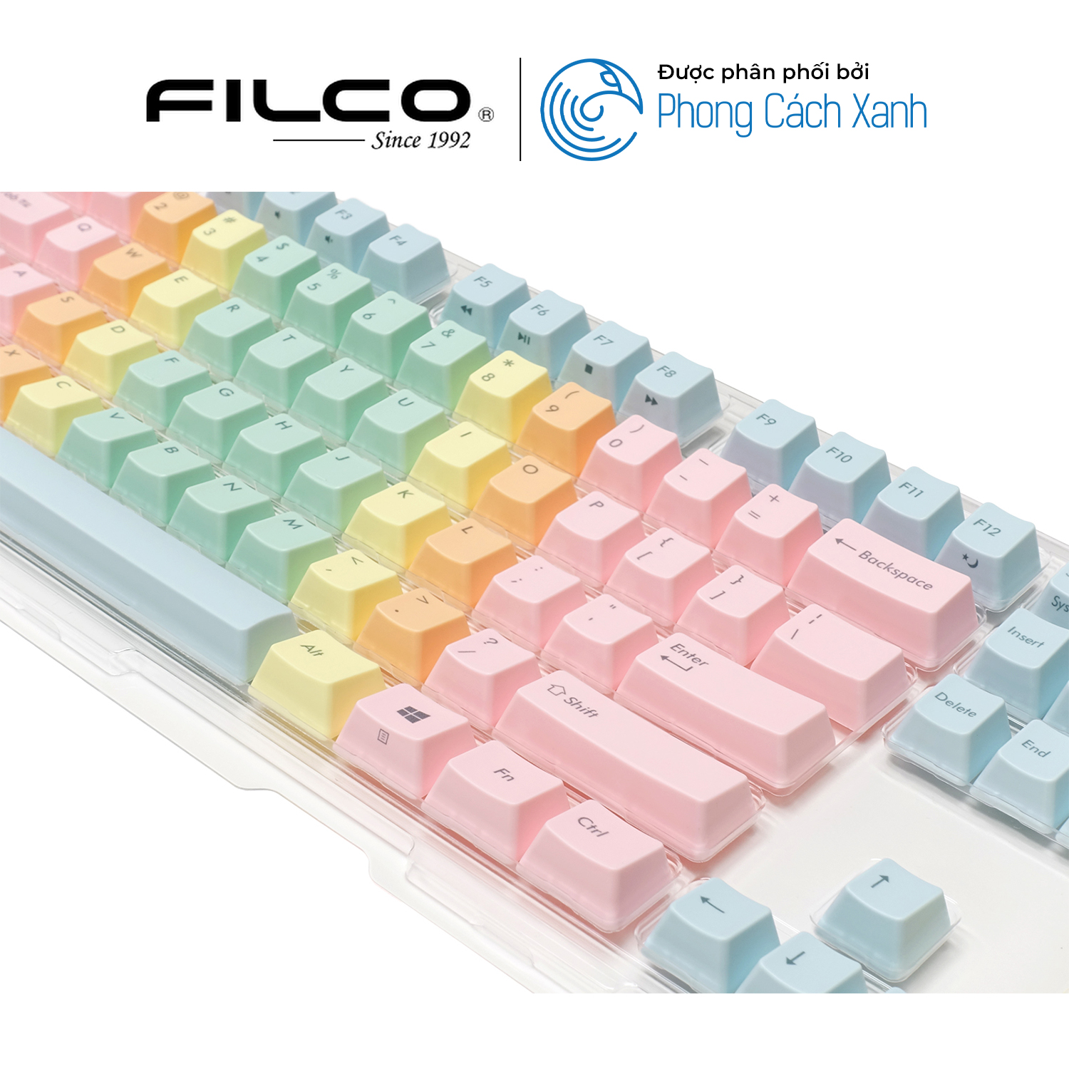 Bộ keycap Filco Macaron 104 phím - Chữ mặt trên - Hàng Chính Hãng