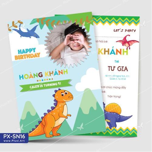 Thiệp thôi nôi – sinh nhật theo yêu cầu Pluxi