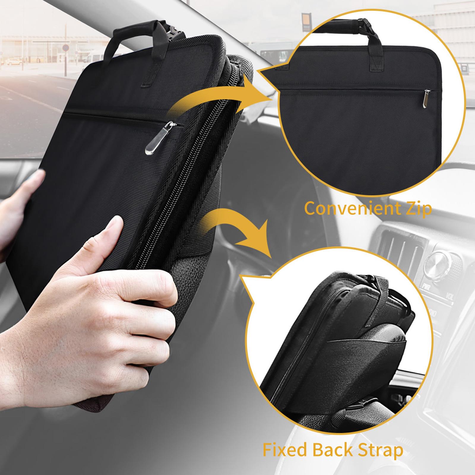 3 In 1 Auto Steering Wheel Desk Computer Bag Backseat Organizer Tray Eating Tray Car Tablet Foldable Holder Desk