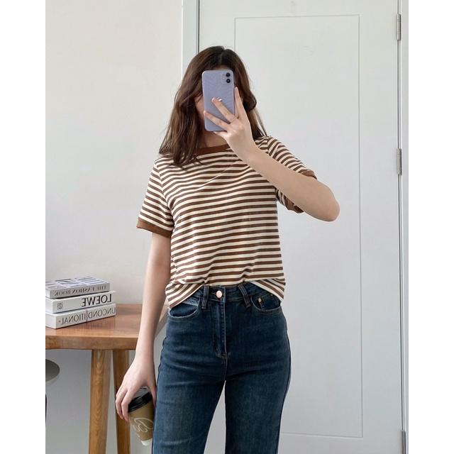 Áo phông nữ kẻ ngang a238313 germe