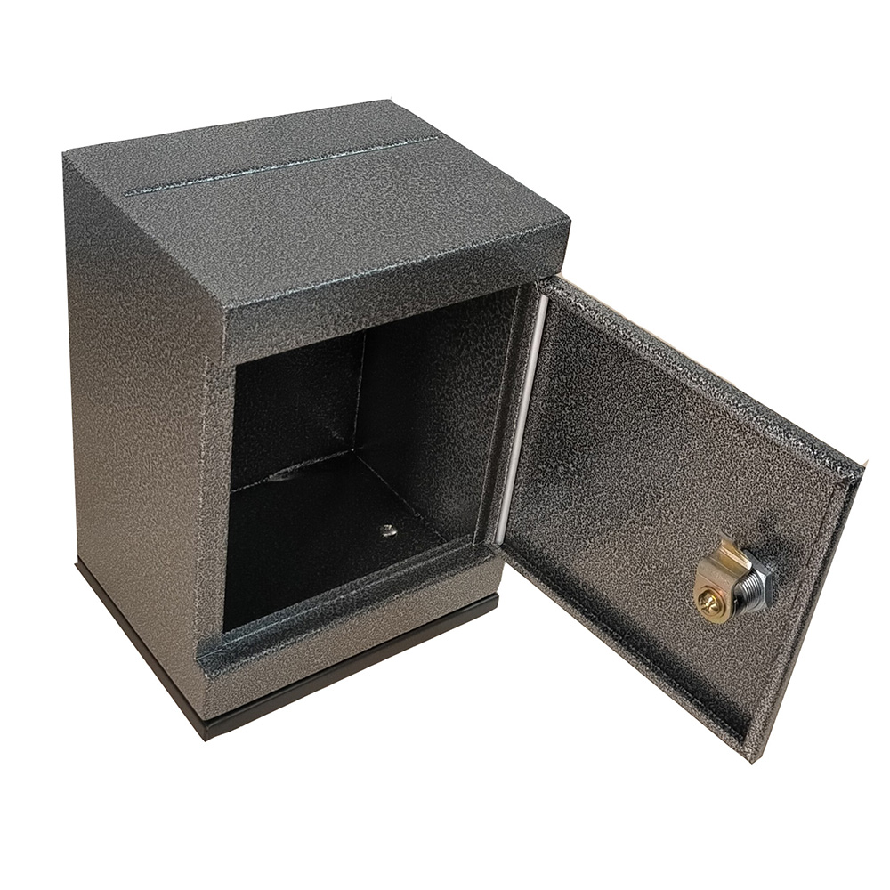 Két sắt mini khóa chìa đen tiết kiệm mini safe box black piggy bank