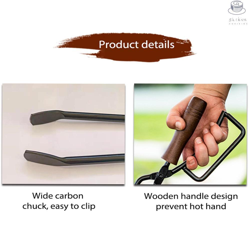 Thickened Firewood Tong Practical Charcoal Clamp Outdoor BBQ Barbecue Labor Saving Charcoal Clip for Picnic Camping