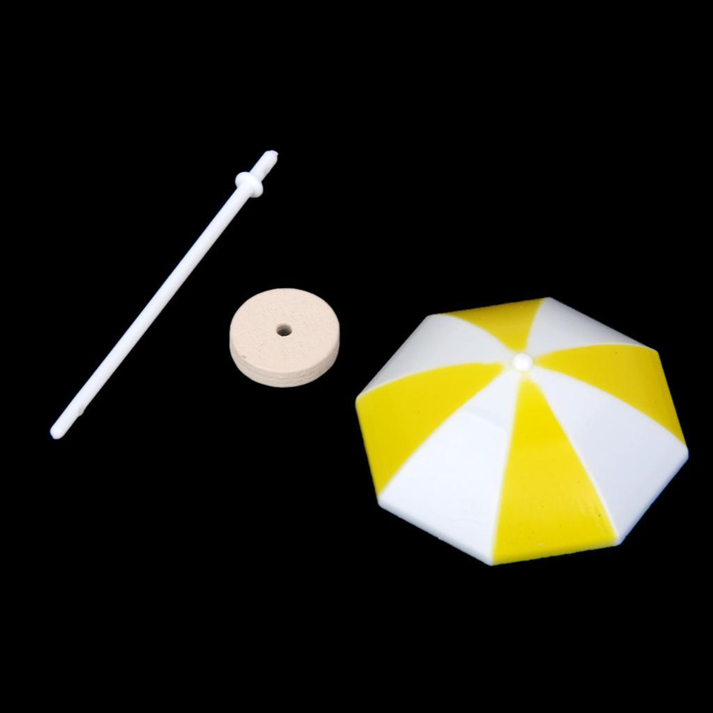 6X Miniature Bonsai  Landscape  Umbrella Decor S Yellow