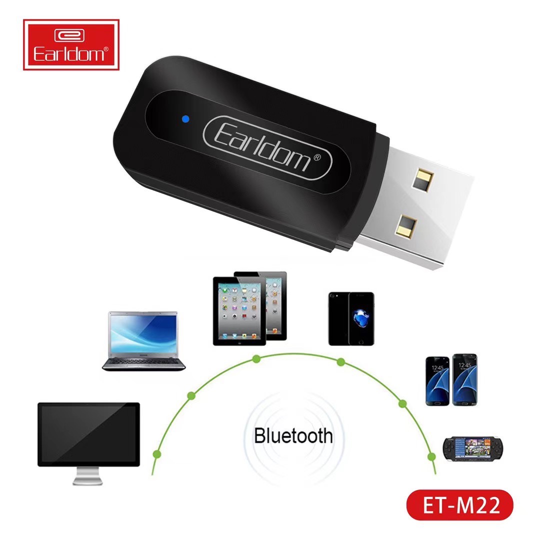 USB Thu Bluetooth Earldom M22 Nhỏ Gọn - Sử Dụng Đơn Giản - Hàng Chính Hãng