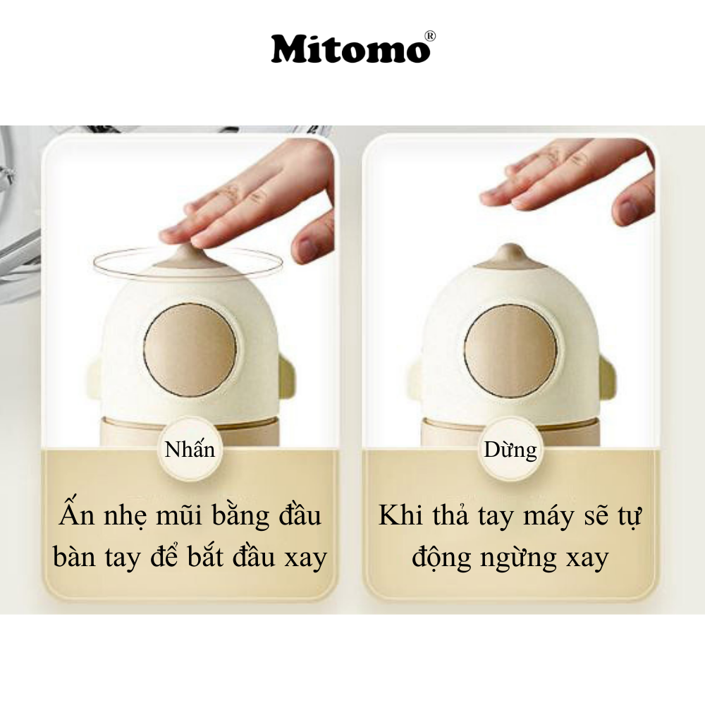 Máy xay ăn dặm cho bé, xay thịt đa năng Mitomo MT-350 - Hàng chính hãng