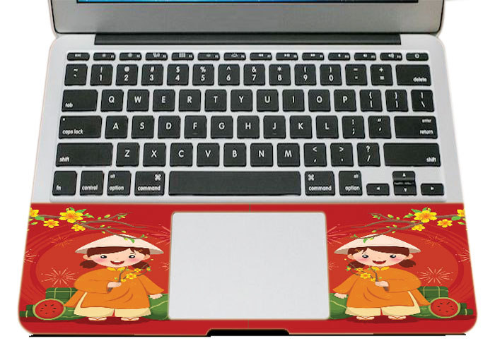 Mẫu Dán Skin Trang Trí Mặt Ngoài + Lót Tay Laptop Holidays LTHLD - 194