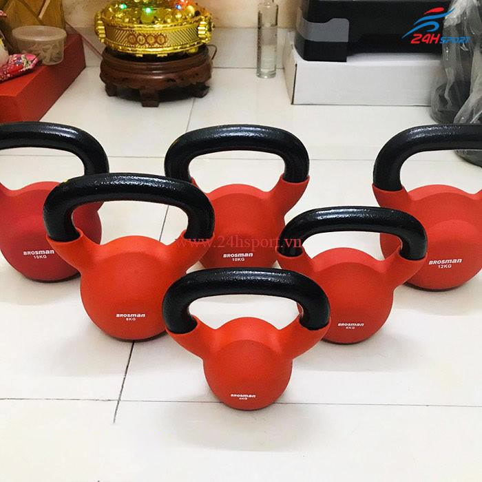 Tạ Bình Vôi,Tạ Quai Xách 10kg Bọc Cao Su Cao Cấp