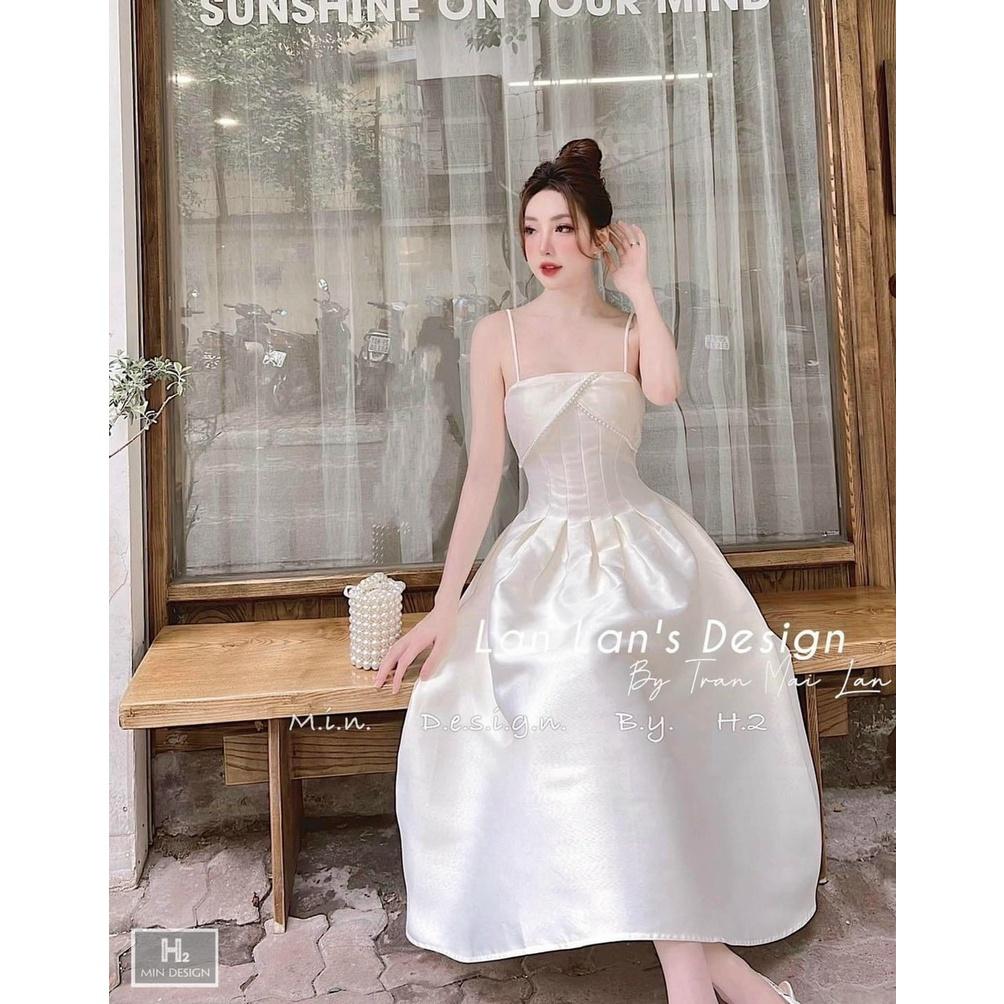Đầm váy dạ hội dáng xòe phối ren xinh xắn, quý phái