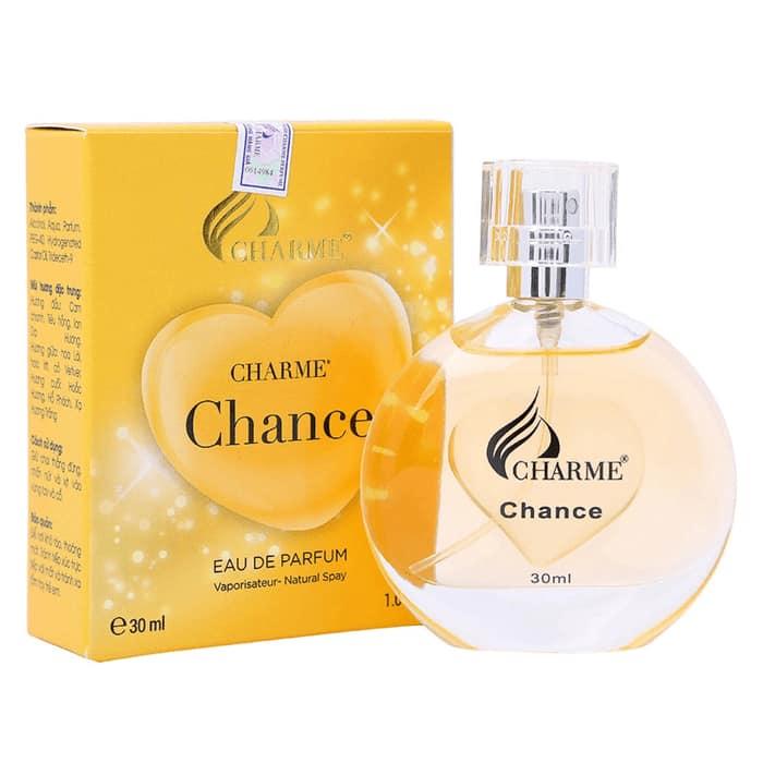 Nước hoa nữ thơm lâu, Charme Chance, mùi hương vani, mang phong cách nữ tính, gợi cảm, lưu hương lâu, 30ml