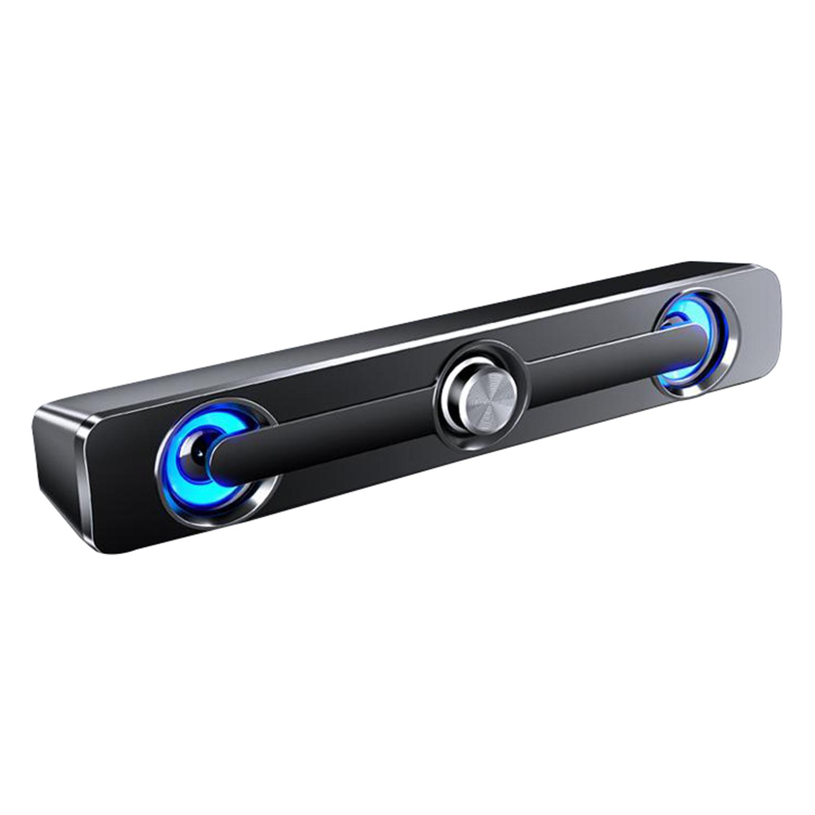 Computer Speakers, Wired Computer Sound Bar, Stereo USB Powered Mini Soundbar Speaker for PC Tablets Desktop Cellphone Laptop