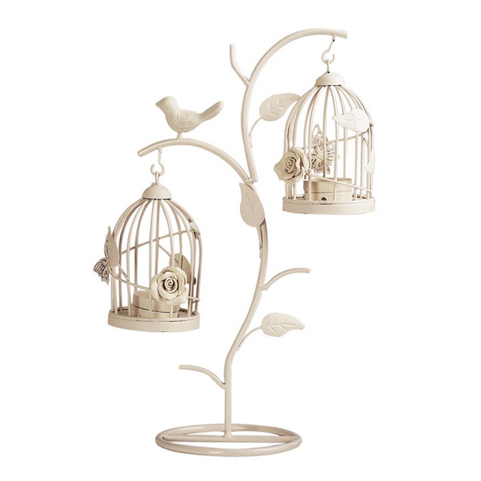 Birdcage Candle Holder Candlestick Holder Decorative Bird Cage Candle Stand Lantern Stand for Table Centerpiece Home Holidays Cafe Fireplace