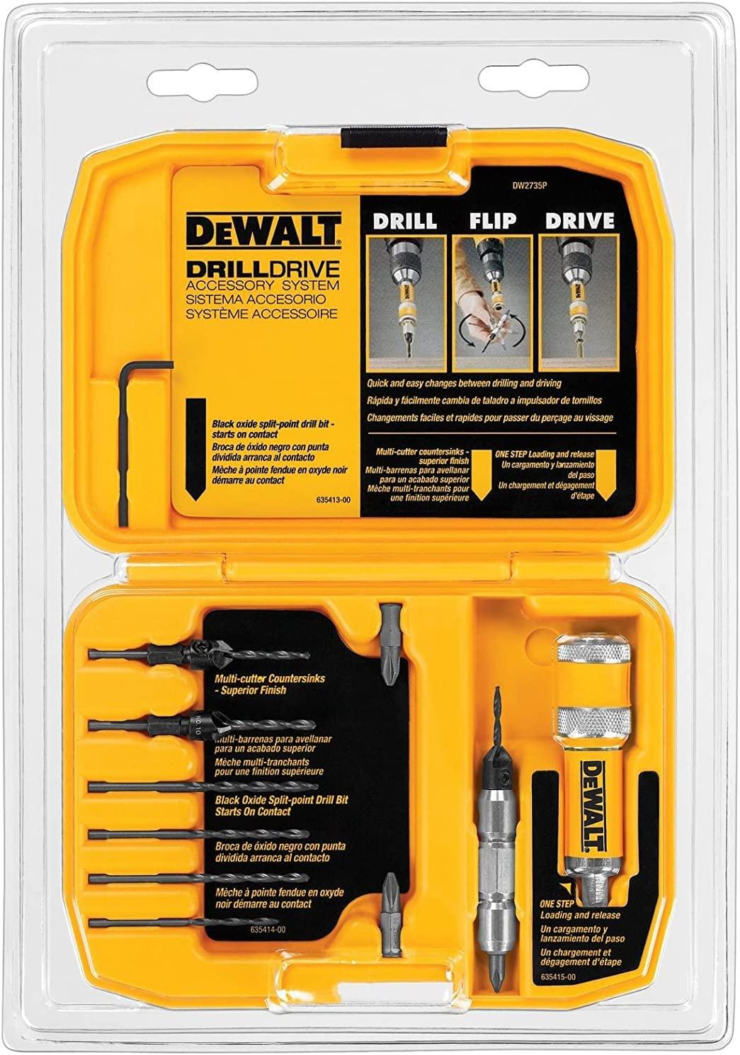 BỘ MŨI KHOAN VÀ ĐẦU HÍT NĂM CHÂM 12 MÓN DEWALT DW2735P - HÀNG CHÍNH HÃNG