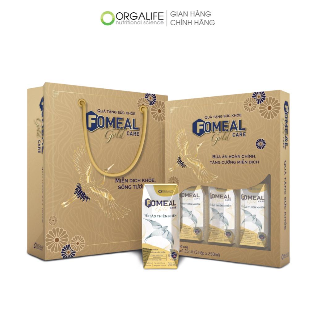 Hộp quà tặng cao cấp Súp uống vi chất Fomeal Care Gold Yến Sào Thiên Nhiên hấp thu nhẹ bụng, bổ sung HMB - bồi bổ sức khỏe