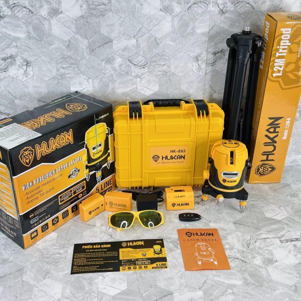 MÁY CÂN BẰNG LASER 5 LINE HK-E63 HUKAN (2 PIN + 1 SẠC ) - HÀNG CHÍNH HÃNG