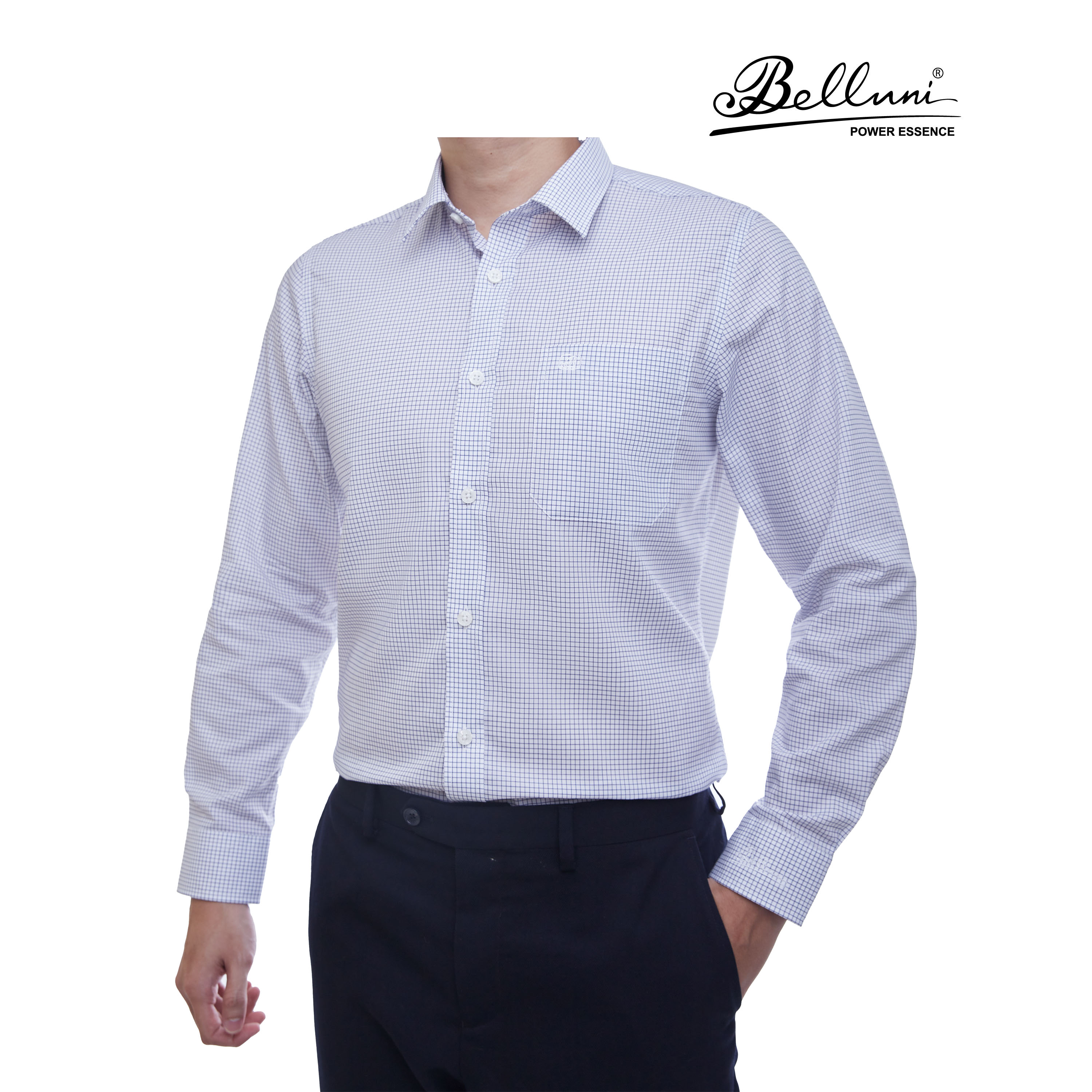 Áo sơ mi nam dài tay BELLUNI LUXURY Chất liệu từ  Cotton Cao cấp - ABD.CM.BE.164.V2