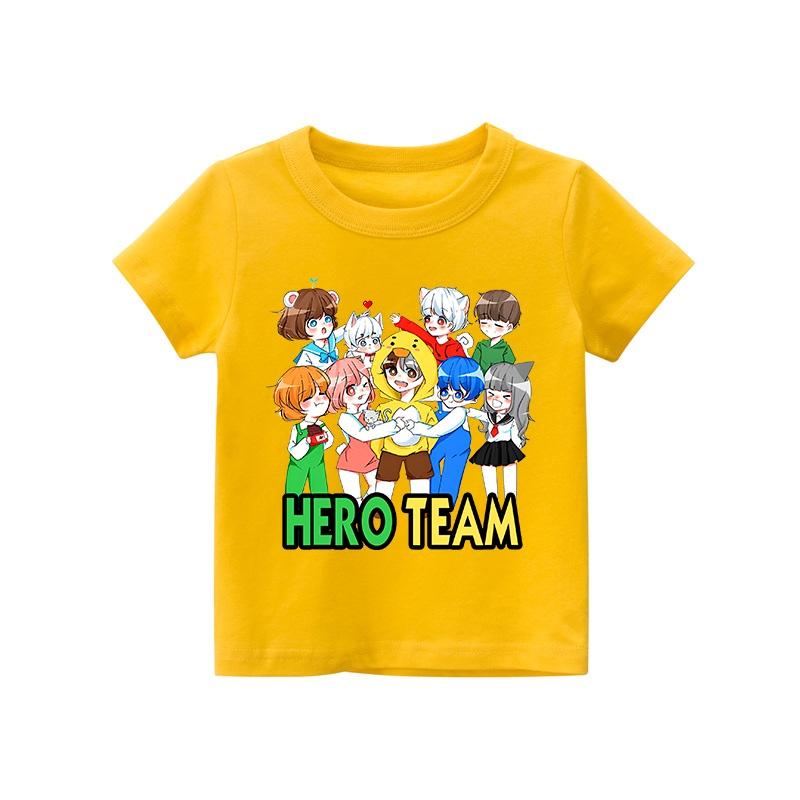 Áo thun trẻ em HERO TEAM 6, 8 màu áo, đầy đủ size có big size, MÀU KHÁC NHẮN TIN SHOP