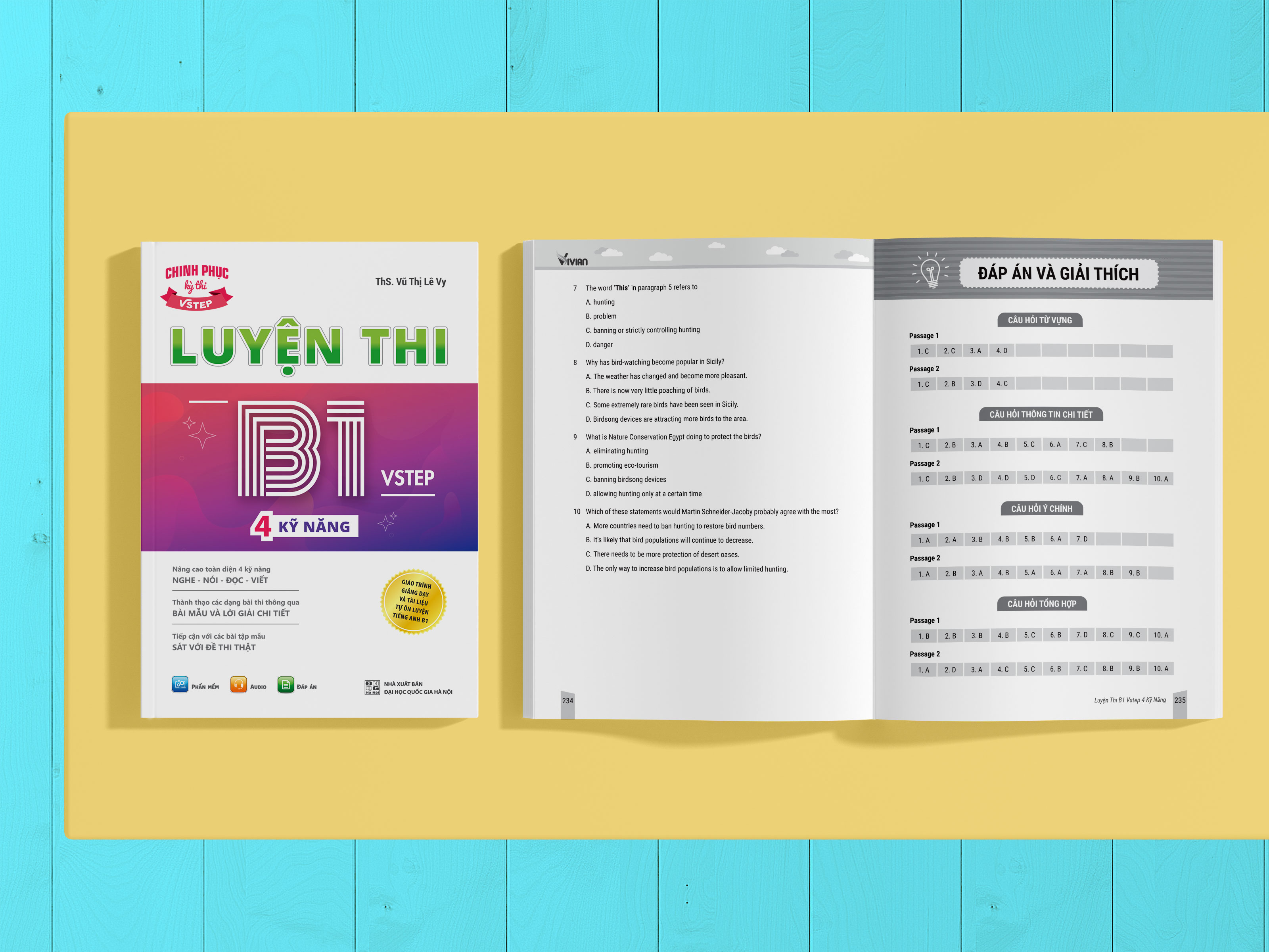 Sách Luyện thi B1 Vstep 4 kỹ năng - Ôn thi chứng chỉ tiếng Anh B1 bậc 3 theo Khung NLNN Việt Nam