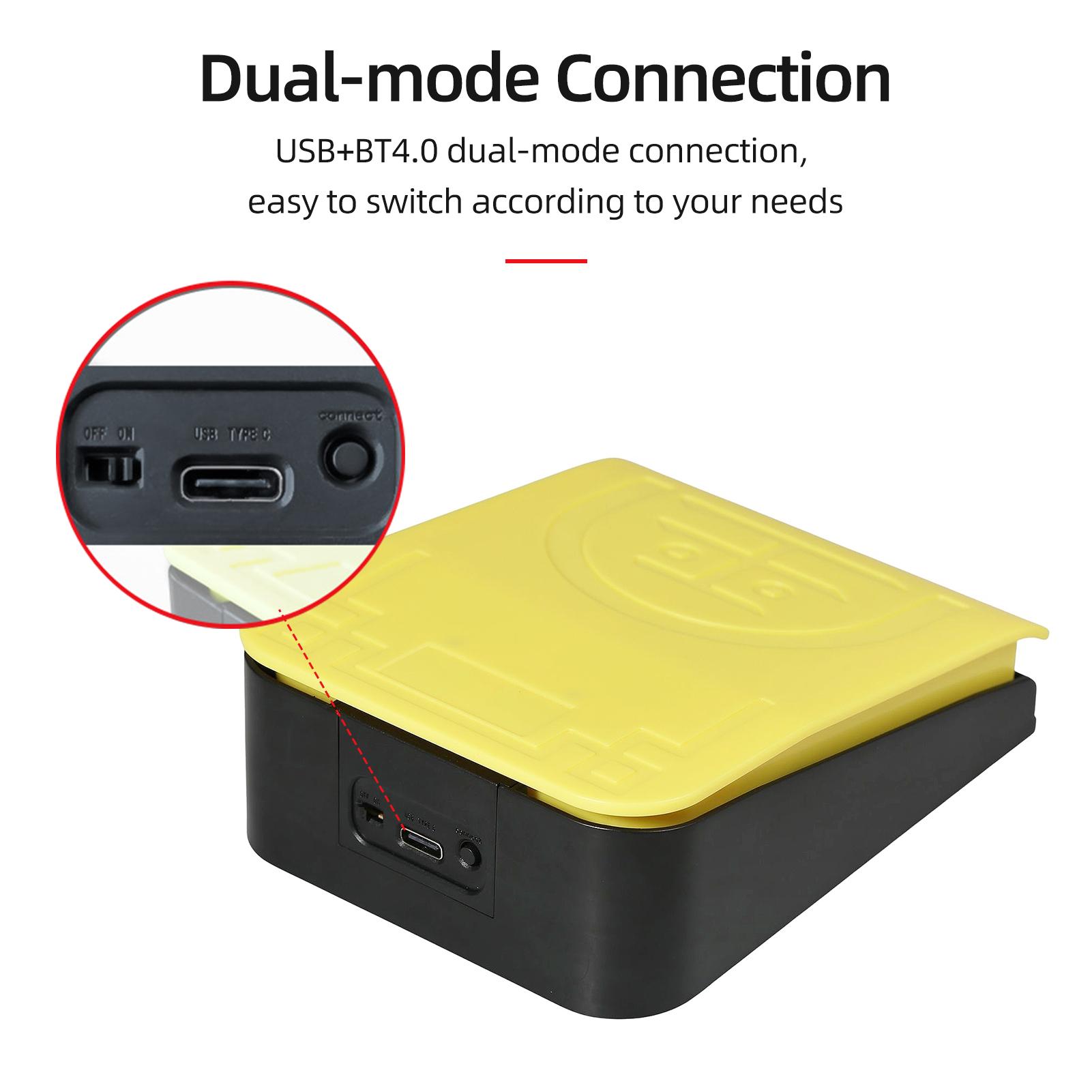 FS2017BT1 Công tắc một chân Bàn đạp chân tùy chỉnh đa năng USB+BT Kết nối chế độ kép Công tắc cơ Ứng dụng rộng rãi