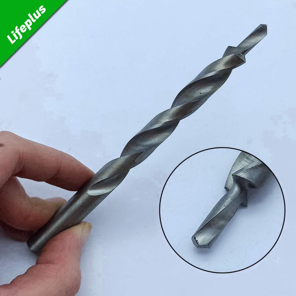 Mũi khoan xiên 2 tầng trụ xoắn trắng 4.2 - 9.0mm chuôi tròn dài 125mm