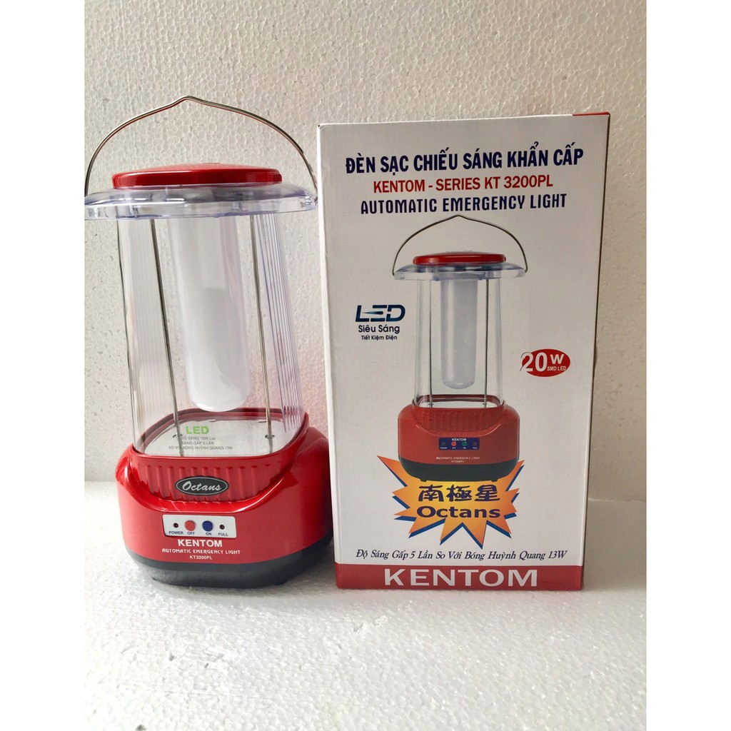 Đèn sạc chiếu sáng khẩn cấp Kentom KT 3200PL