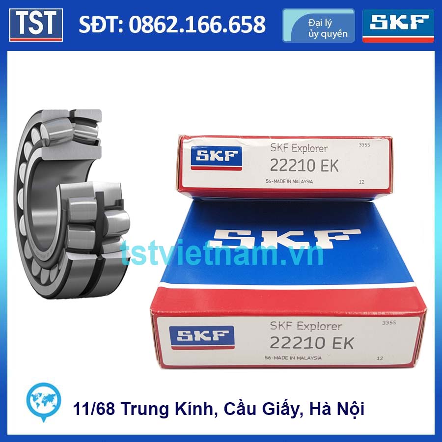 Vòng bi bạc đạn SKF 22210 EK