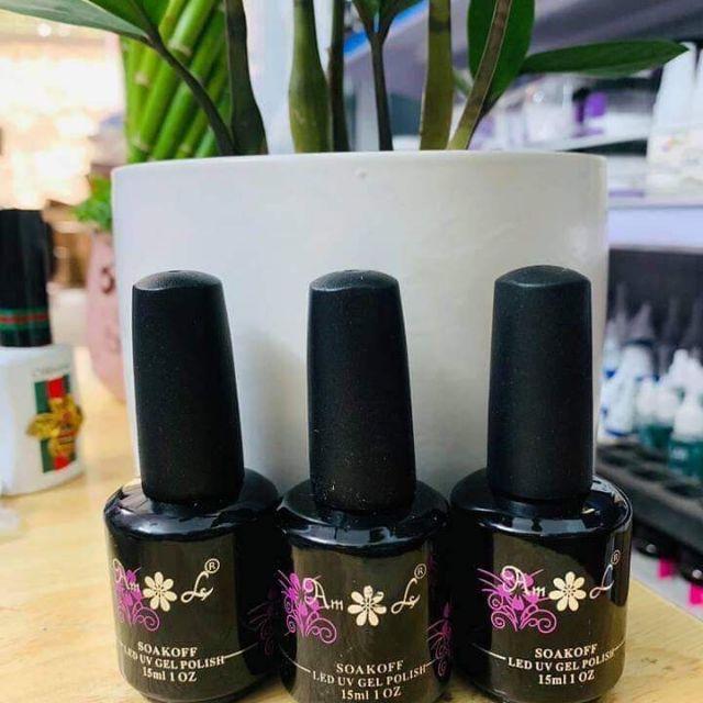 Base top, cứng móng Gelsh đen, bộ 3 hoa hồng đen