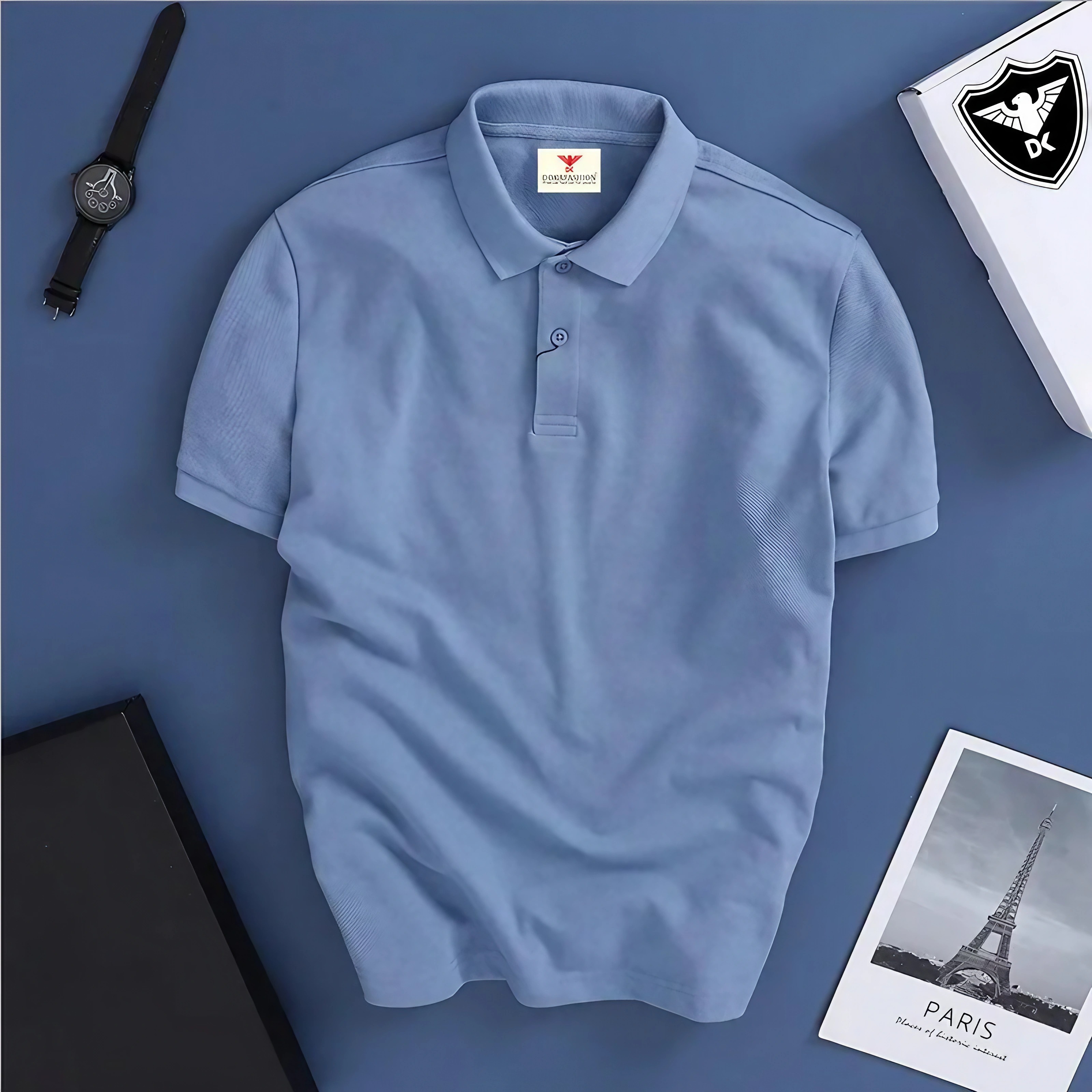 Áo Polo Nam Dokafashion Vải Cotton Cá Sấu Cao Cấp Xuất Xịn Dệt Bo Dày Dặn Chuẩn Form Áo Thun Cổ Bẻ Tay Ngắn - Doka Ezdb01 - Xl - Xanh Môn