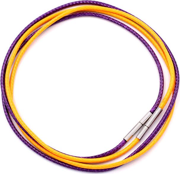 Combo 2 sợi dây vòng cổ cao su - vàng + tím DCSVI1
